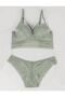 Women's Black Padded Bra Set - - 2