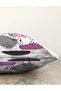 Lilac Colored Onedraw Flower Designed Modern Raschel Knitted Pillow Throw Pillow Case - 3