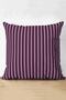 Light Dark Plum Colored Line Design Decorative Suede Pillow Throw Pillow Cover