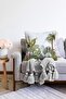 Colorful Tropical Leaf & Animals Special Designed Raschel Knitted Pillow Throw Pillow Cover - 2