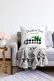 Christmas Themed Plaid Trolley Modern Raschel Knitted Pillow Throw Pillow Cover - 2
