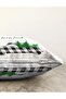 Christmas Themed Plaid Trolley Modern Raschel Knitted Pillow Throw Pillow Cover - 3