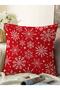 Christmas Themed Snowflakes Special Design Raschel Knitted Pillow Throw Pillow Cover
