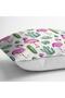 Tropical Cactus Flamingo Special Design Digital Printed Suede Pillow Throw Pillow Cover - 3