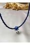 Murano Glass Turtle Navy Blue Beaded Women's Necklace - 2