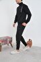Men's Black Full Zipper Tracksuit Set - 4
