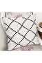 غطاء وسادة مزخرف مطبوع رقميًا باللونين الأبيض والأسود - 2