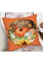 Pumpkin Themed Orange Polka Dot Design Modern Suede Pillow Throw Pillow Cover - 2