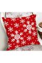 Red Floor Snowflake Special Design Christmas Themed Pillow Throw Pillow Cover - 2