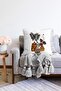 Tropical Leaves in the Jar Digital Printed Raschel Knitted Pillow Throw Pillow Cover - 2