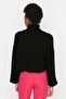Siyah Crop Basic Triko Kazak TWOAW22KZ0223 - 5