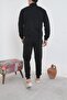 Men's Black Full Zipper Tracksuit Set - 5
