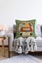 Farm Fresh Plaid Motif Pumpkin Themed Modern Raschel Knitted Pillow Throw Pillow Cover - 2