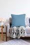 Baby Blue Plain Color Digital Printed Decorative Raschel Knitted Pillow Throw Pillow Case - 2