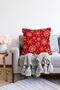 Christmas Themed Snowflakes Special Design Raschel Knitted Pillow Throw Pillow Cover - 2