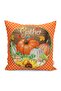 Pumpkin Themed Orange Polka Dot Design Modern Suede Pillow Throw Pillow Cover