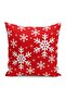 Red Floor Snowflake Special Design Christmas Themed Pillow Throw Pillow Cover