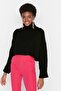 Siyah Crop Basic Triko Kazak TWOAW22KZ0223 - 3