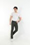 Men's Khaki Regular Fit Straight Model Jeans Denim Trousers - 4