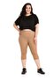 Plus Size Elastic Waist Karyoka Stitched Below the Knee Mink Women's Tights - 5