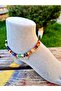Certified 7 Chakra Natural Stone Design Hanging Anklet with Surprise Gift - 3