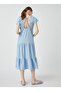 2sak80075pw Double Breasted Neck Strap Normal Fit Above Knee Navy Blue Women's Dress - 3