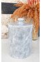 Palladium Gray - Decorative Natural Gray Marble Wc Brush and Marble Dustbin - 2