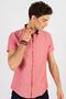 Slim Fit Short Sleeve Shirt Collar Oxford Texture Garnished Sports Men's Shirt - 2