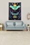 Navy Blue Butterfly Butterfly Stain Resistant Velvet Fabric Wall Cover Wall Carpet Tapestry - 2