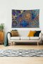 Gold Mandala Patterned - Stain Resistant Velvet Tapestry
