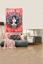 Red Make Art Not War Stain Resistant Velvet Fabric Wall Cloth Wall Carpet Tapestry - 2