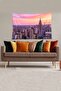 White City View Stain Resistant Velvet Fabric Wall Cloth Wall Carpet Tapestry
