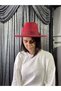 Stamp Wool Panama Hat Red - 4