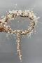 Wedding Bridal Crown With Crystal Cream Pearls And Wicker Bridal Crown - 5