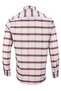 Men's Claret Red 100% Cotton Long Sleeve Collar Buttoned Single Pocket Checkered Classic Cut Shirt - 3