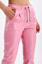 Pink Comfort Fit Leather Pants - 5