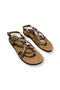 Handmade Genuine Leather Gold Women's Sandals - K2056 - 2
