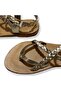 Handmade Genuine Leather Gold Women's Sandals - K2056 - 3