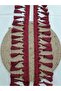 Striped Fringe with Tassels Claret Red 5 Meters