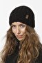 75 Labeled Folded Knitted Beanie - Black - 3