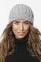 75 Labeled Folded Knitted Beret - Gray