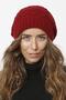 Women's Burgundy Basket Knit Lined Knitwear Beanie