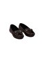 Women's Dark Brown Genuine Leather Hand-Saddled Orthopedic Ballerinas