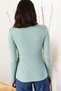 Women's Aqua Green Collar and Sleeve Detailed Camisole Blouse BLZ-19000718 - 5
