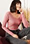 Women's Dusty Rose Wide Collar Camisole Blouse BLZ-19000722