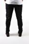 Byyasar Men's Dark Black Straight Regular-fit Lycra Skinny Leg Jeans - 5