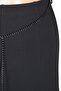 Women's Safa Sandy Piece Unlined Black Skirt with Elastic Waist - 2
