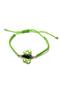 Pistachio Green Glass Butterfly Macrame Bracelet - 2