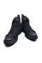 102 17945-m Black Nubuck Genuine Leather Lacing Rubber Sole Zippered Warm Men's Long Boots - 4