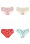 Patterned Large Size Panties 4 Pack - 4